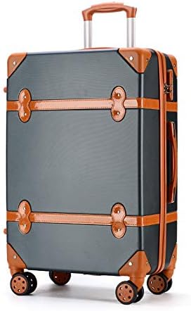 Hu-bag Maleta Vintage para Mujer/Mujer/Niña, Retro. Caja De Almacenamiento  De Viaje De Gran Capacidad. Equipaje De Mano Impermeable con Cerradura  Antirrobo Y Ruedas Silenciosas De 360 °,Green,22in : Amazon.com.mx: Ropa,  Zapatos y