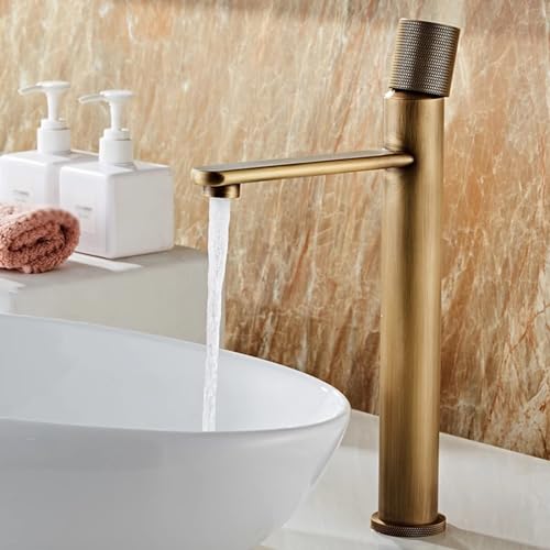 Robinet de lavabo de comptoir rétro antique grande hauteur pour vasque - 2