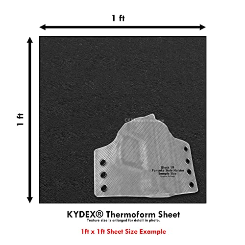 Image of BOLTARON Thermoform Sheet - (Haircell /Smooth) - (.093 Thickness) - (12in x 12in) - (Black) - (3 Sheets)