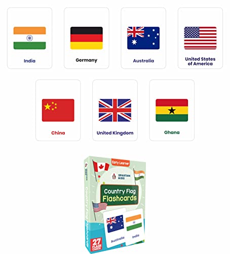 Image of SPARTAN KIDS Flash Cards for Kids Early Learning (Set of 3) | Easy & Fun Way of Learning 1 Year to 6 Years Babies, for Language Skills
