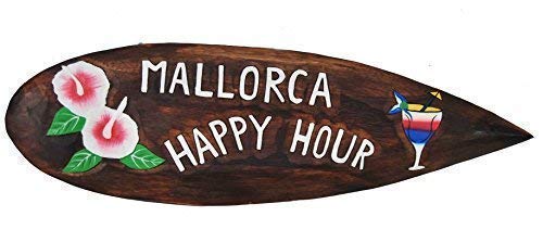 Decoración Tabla de Surf 60cm Mallorca Happy Hour Maui Style Tabla de Surf Islas Baleares