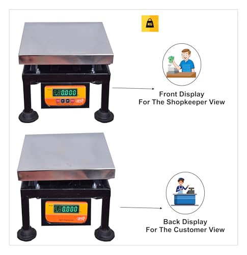 Image of GRAMTECHNOLOGY 200 kg Weight Machine for Shop, Weighing Scale for Fruit Shop, Grocery Store, Factory Digital computer kanda 61 (200kg F /B)