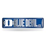 Rico Industries NCAA Duke Blue Devils Standard Metal Street Sign 4" x 15" Home Décor - Bedroom - Office - Man Cave