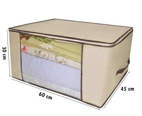 Kit 8 Organizadores Tnt Caixa Closet Roupa Cama Edredom Toalha 60cm