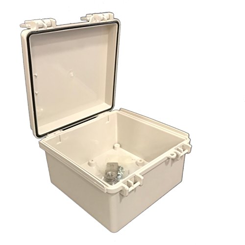 Bud Industries Nbf-32010 Economy Box – Plastic Indoor Electrical Box – Standoff Wall Mounting Weather Proof Electrical Unit, Opaque Door, 5-57/64" Length X 5-57/64" Width X 3-17/32" Height #TOP1