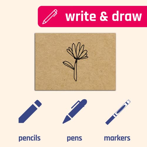 50 Sheets, Brown Kraft Cardstock, 200 Gsm (75 Lb. Cover), 8.5 X 11 Inches #TOP6