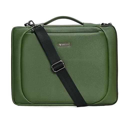Vaku Luxos® LA ROMANI 14 inch Laptop Bag Refined Premium Collection Leather Organizer Shoulder Sling Office Bag for Men & Women for Laptop and up to 15″ MacBook