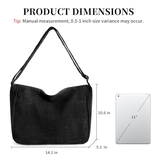 Bolso Tote de pana para mujer, gran capacidad miniatura 4