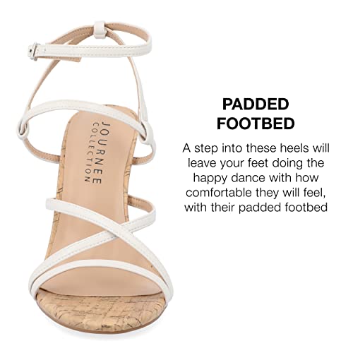 Journee Women's Fylissa Sandals Off White, 7.54