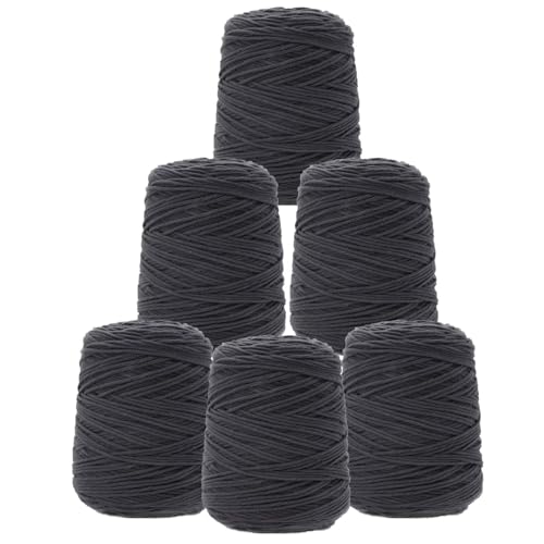 436 Yards/Roll Carpet Rug Making Tufting Yarn 8 Strands Thread Knitting Poke Weaving Crochet Yarn Cotton and Polyester Blended Wool,14.1 Ounces Per Skein,6-Pack