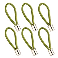 Set 6 Maniglie Per Mobili In Pelle - Con Base Lega Di Zinco, Anturto, Per Cassetti E Armadi - Foto 6