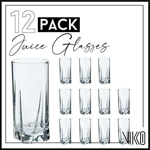 Vikko Drinking Glasses, 12 Oz Drinking Glasses Set Of 12, Crystal Clear Glass Cups For Water Or Juice, Highball Glass Tumbler & Water Glasses For Drinking… #TOP1