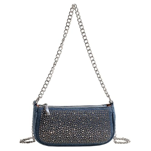 Sac à main en jean avec strass XAGMODSHN et sa chaîne réglable