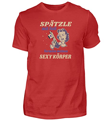 T-shirt Spätzle Homme M Rouge Souvenirs de Souabe
