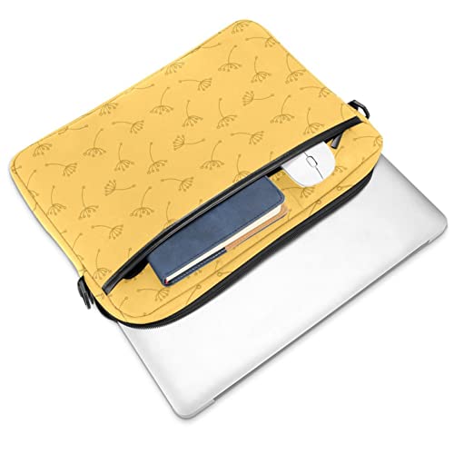 Sacoche PC portable 13 pouces抗震轻便黄色蒲公英电脑包