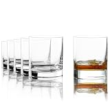 Stölzle Lausitz Set mit 6 Gläsern (New York Bar) | Spülmaschinenfeste Whiskygläser für Männer & Frauen (6.5 Fl oz) | Premium Bourbon Geschenke für Männer | Echte Stölzle Trinkgläser