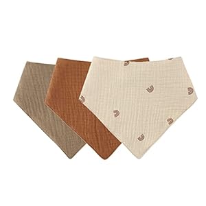 Maxtonser 3Pcs Baby Bibs Cotton Newborn Snap Button Soft for Triangle Saliva Towel Burp Cl,Baby Bibs
