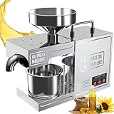 DDZJTPP Prensa De Aceite En a Ro Inoxidable para Hogar, Materias Primas para Hacer Aceite De Oliva Silencioso Y Estable Maquina Prensa Aceite Diseño Antivibraciones