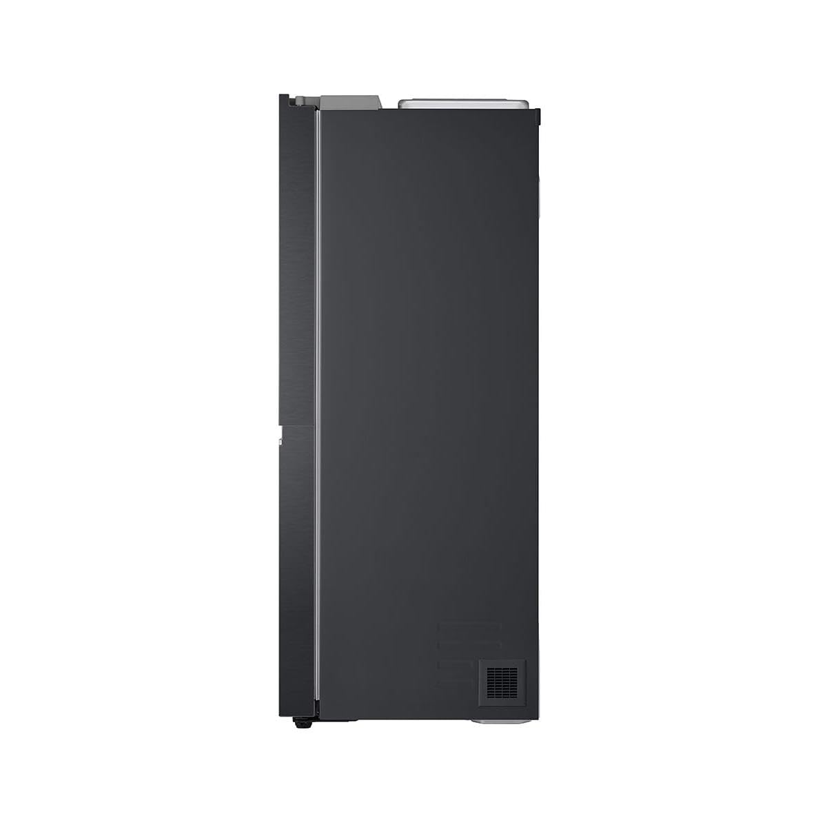 LG GSLV71MCTD Frigorifero Americano Side-by-Side, Classe D, Frigorifero No Frost, 635L, Wi-Fi, Tecnologia Door & Linear Cooling, Dispenser acqua e ghiaccio senza allaccio, Smart Diagnosis, Nero
