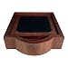 Dacasso Walnut and Leather 4 Coaster Set