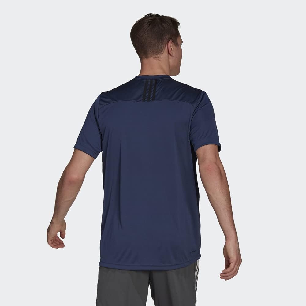 Adidas Mens Primeblue Designed 2 Move 3-Stripes Tee - Image 4