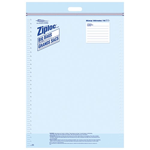 3 Count, Ziploc Storage Bags, Double Zipper Seal & Expandable Bottom
