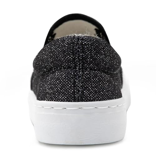 Toandon Toddler Girls Kids Sparkle Slip On Sneakers Loafers Age 2-104