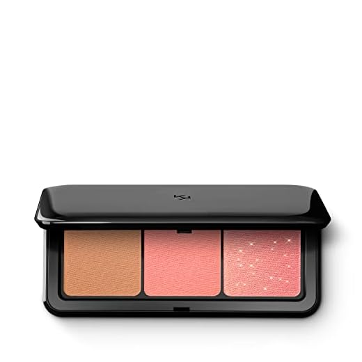 KIKO MILANO, Multi Finish Trio Blush & Bronzer Palette, Paleta Compacta 2 em 1, Cor 01 Coral