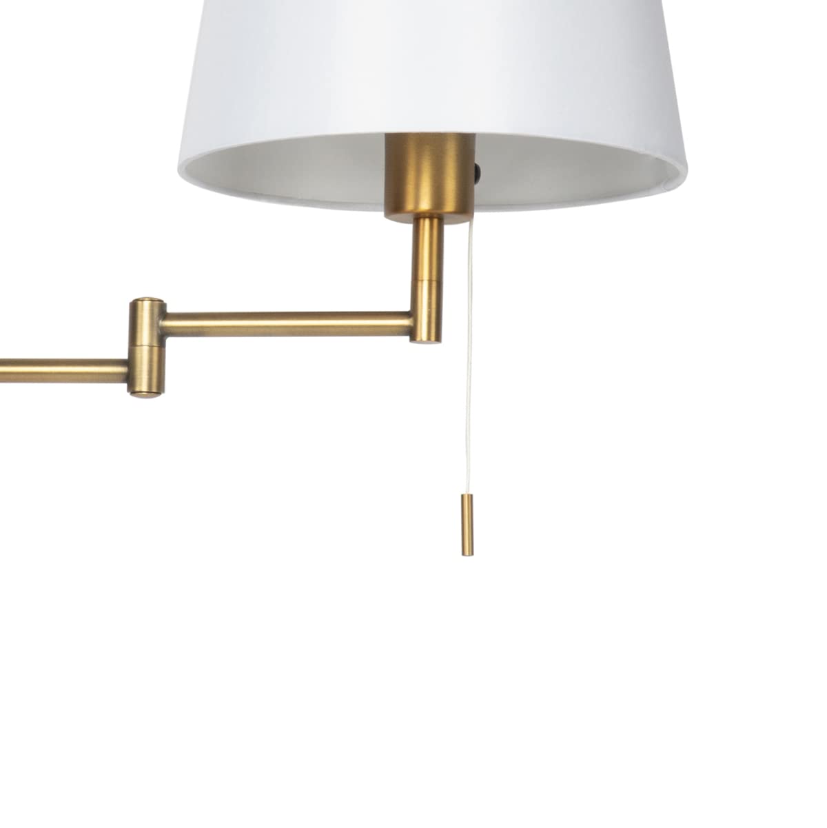 Qazqa Moderno Lámpara de pared inteligente bronce con pantalla blanca con WiFi A60 - Ladas Deluxe Acero/Textil Redonda Adecuado para LED Max. 1 x 4.9 Watt