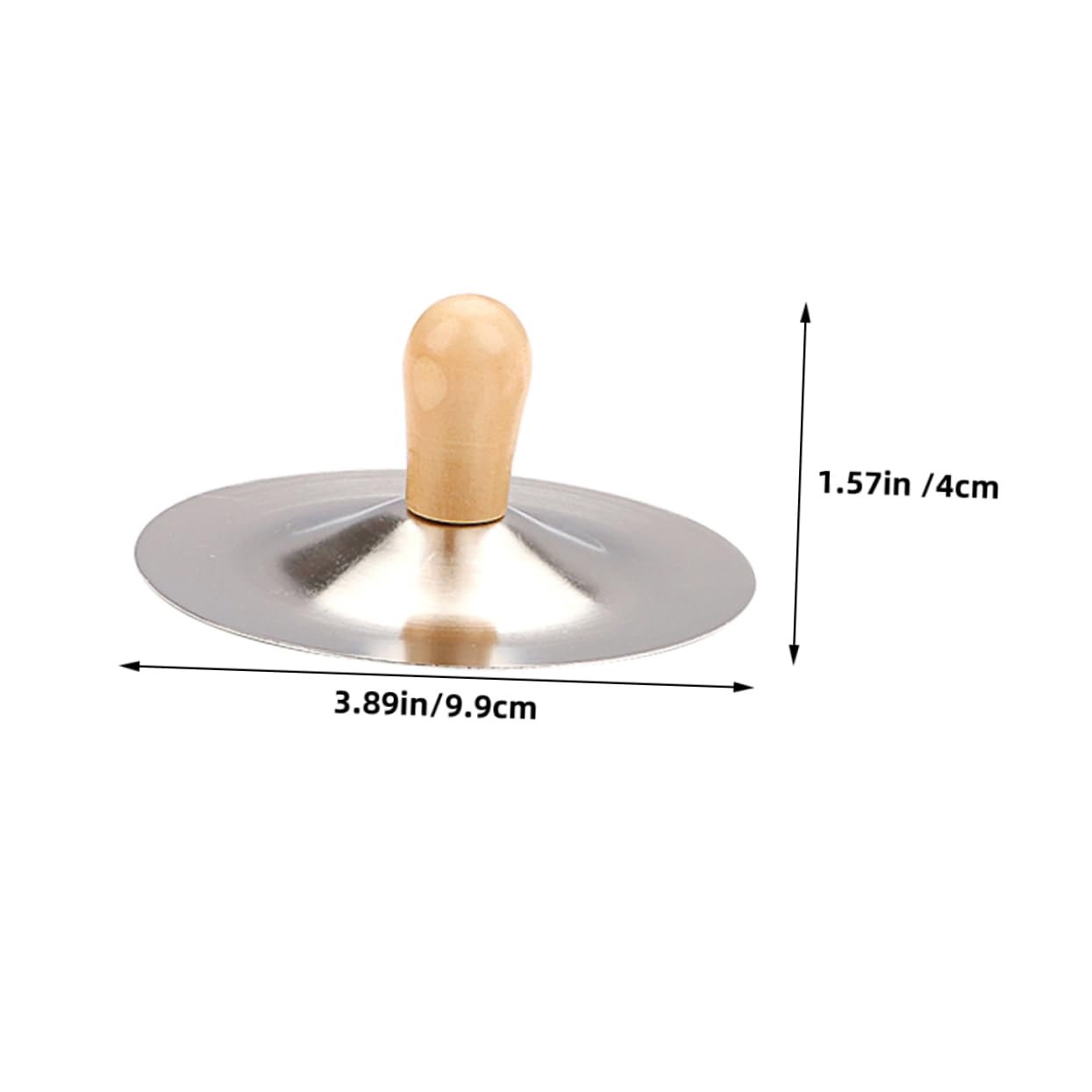 HANABASS 2Pcs Finger Cymbals with Wooden Handles Compact Dance Hand Cymbal for Belly Dancing Portable Percussion Instrument for Musicians