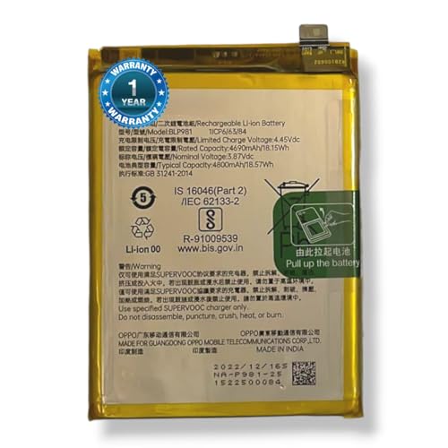 Image of Original BLP981 Battery for Reno8 T 5G CPH2505 / A1 Pro PHQ110 Battery with 1 Year Warranty**(N52)