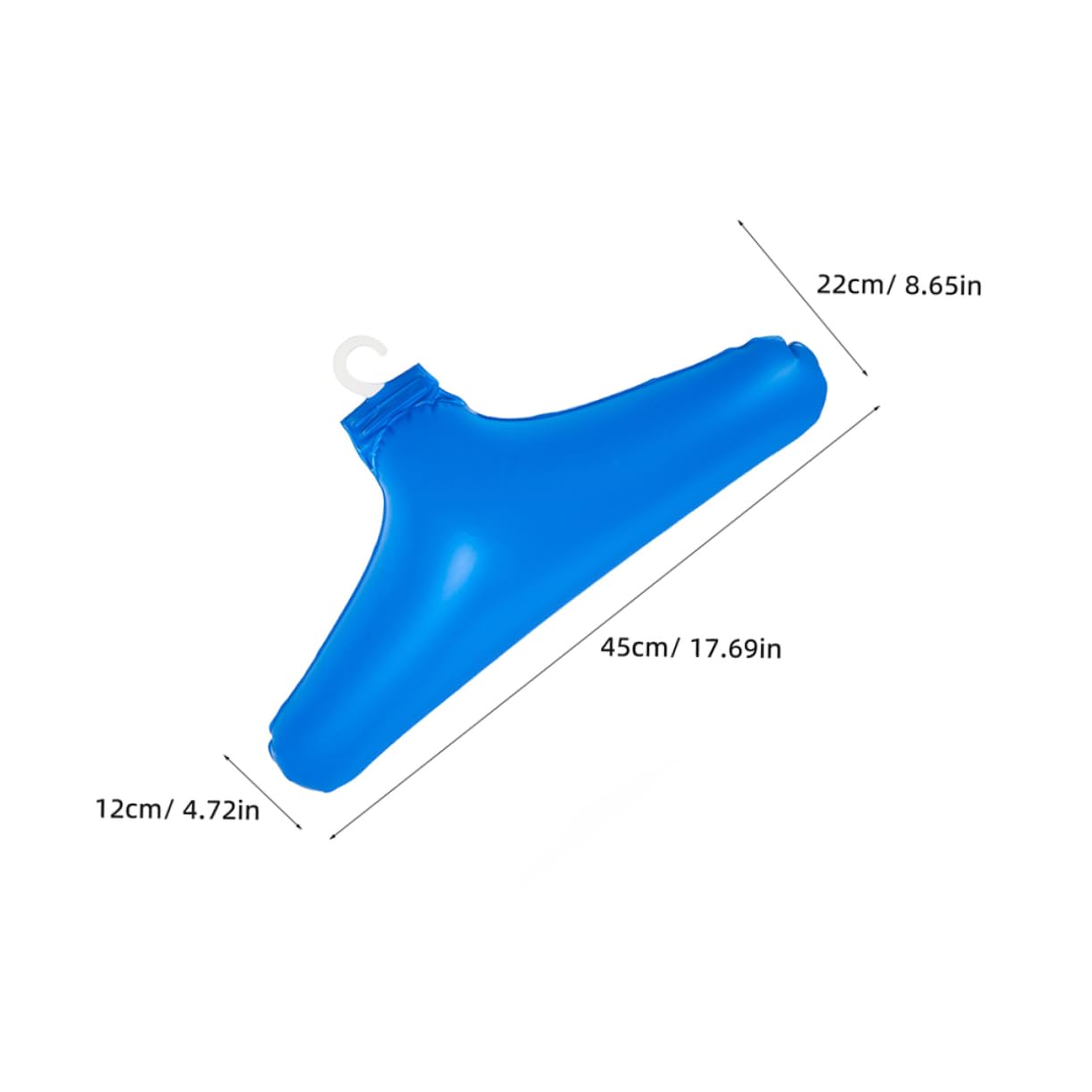 Levemolo 2pcs Inflatable Blue Hangers Portable Non Slip Clothes Holder for Drying Displaying Supporting Garments for Travel Home Camping Use