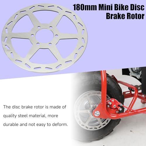 Image of Mini Bike Brake Lever 180mm Disc Brake Rotor + Rear Brake Caliper Replacement for Coleman CT100U CC100X Baja DB30 Motovox MBX10 MBX11 MMB80 MMB105 79cc 97cc 100cc Powersports Parts