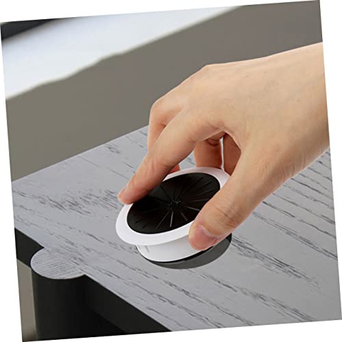 Uonlytech 6Pcs Tapas Redondas para Pasacables para Escritorio y Muebles Organizador de Agujeros para Cables PC Flexible para Gestión de Cableado para Hogar y Oficina miniatura 5