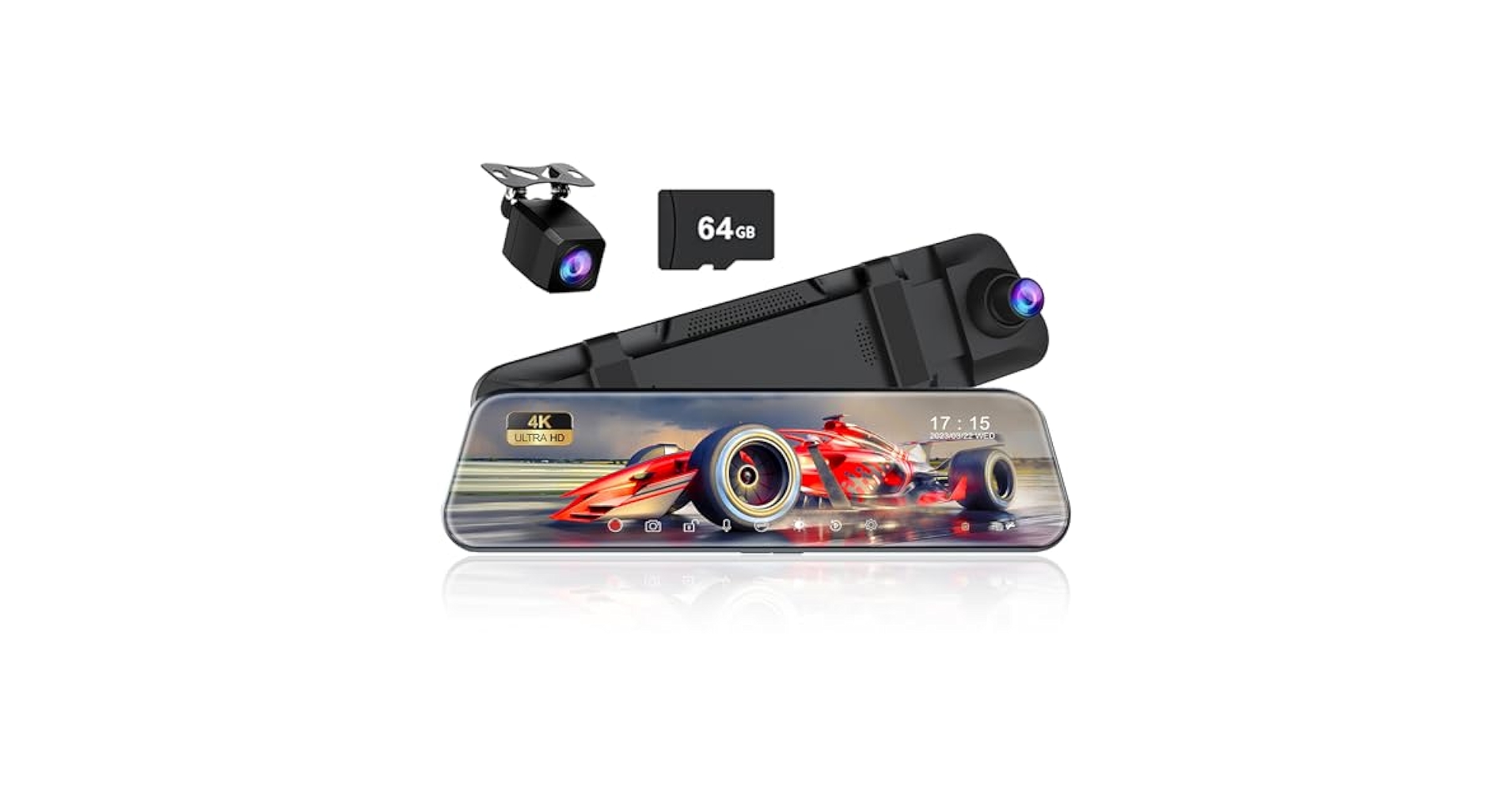 KQQ ドライブレコーダー【新品】MIRROR DASH CAM Amazon.co.jp: KQQ ドライブレコーダー ミラー型 4K 高画质 UHD