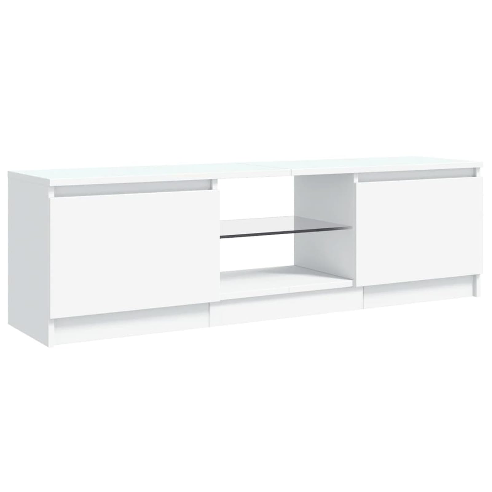 Meuble TV avec lumières LED Blanc 120x30x35,5 cm Meuble TV,Table Basse Salon Meuble TV,Table Basse LED Couleurs