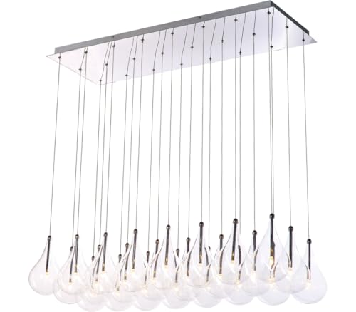 ET2 Larmes 24 Light Small Chandelier with Polished Chrome Finish