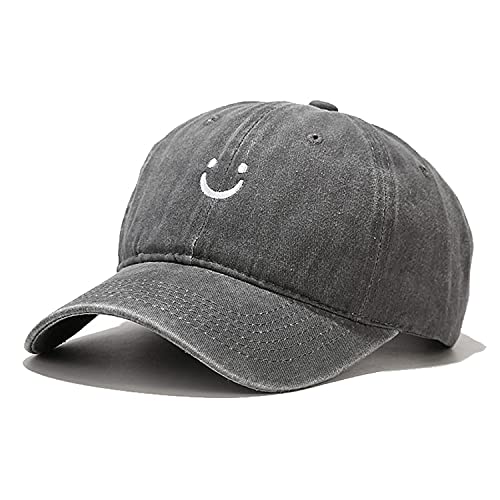 Casquette baseball vintage souple en coton gris contre le soleil