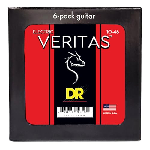 VERITAS™ - Coated Core Technology Electric Guitar Strings: Medium 10-46 (6 Pack)