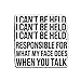 (3Pcs) I Can’t Be Held Responsible for What My Face Does When You Talk Sticker Funny Sarcastic Vinyl Decal Waterproof Laptop Water Bottle Car Tumbler Adult Humor Stickers Gifts Idea Decor 3x2 Inch