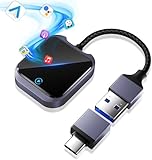 Oasplus Wireless Carplay and Android Auto Adapter with Fast Stable 5Ghz WiFi Bluetooth, Wireless Android Auto Car Adapter Applies to Cars After 2016 & Phone with Android11+& USB-A/Type-C (Purple)