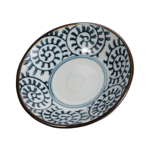 PRETYZOOM Retro Japanese Style Ceramic Sauce Dish Spice Serving Plate Practical Relish Bowl for Condiments and Appetizers Premium Quality Underglaze Porcelain