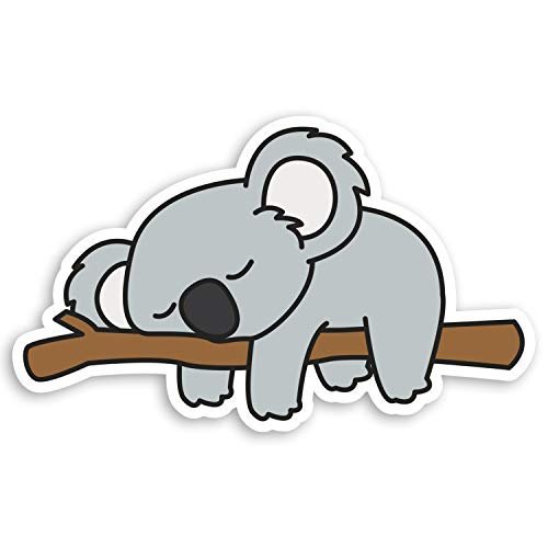 Lot de 2 autocollants en vinyle Motif ours Koala Lazy 10 cm - Australie Kids Laptop Sticker #34026 10cm Wide Cover