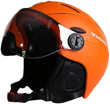 Heemtle 2-in-1 Visor Ski Snowboard Helmet Detachable Snow Mask Anti-Fog Anti-uv Integrated Goggle Shield Low Weight Adults Men/Women 5 Colors Optional (Adjustable:58-61cm)