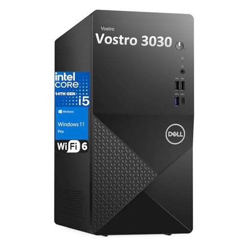 Dell Desktop Computers Tower PC for Home Business Student, 14th Gen Intel Core i5-14400 (Beat i7-13620H), 32GB DDR5 RAM, 1TB PCIe SSD, WiFi Adapter, DisplayPort, HDMI, Type-C, Windows 11 Pro(Renewed)