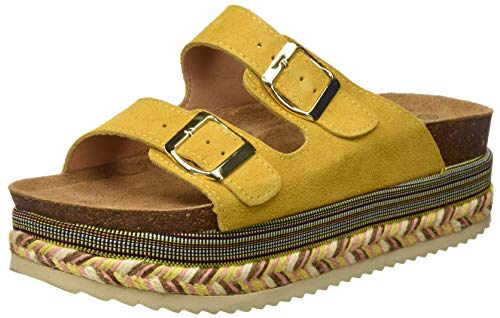 XTI 49052, Sandalias con Plataforma para Mujer, Amarillo (Panama Panama), 37 EU