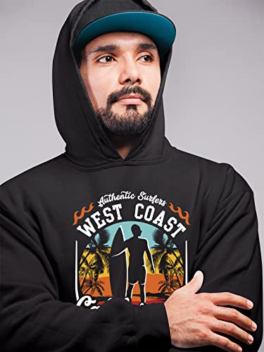 Sweat à capuche California confortable pull homme noir L