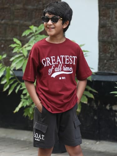 Image of Nap Chief Kids Unisex Pure Cotton Printed Co ord Sets for Boys & Girls, T Shirt and Shorts for Casual Wear