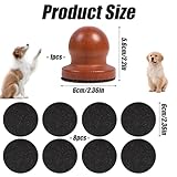 PLUSHCEWT Hunde Nagelfeile aus Holz, mit 8 Stück Schleifpapieren Stressfreie Krallenpflege Kratzbrett für Hunde und Katzen, 6x6cm Hundepflege Werkzeug für Welpen und Haustiere Zu Hause