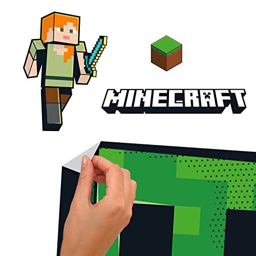 RoomMates RMK5360GM Minecraft Creeper Giant Peel and Stick Wall Decals by RoomMates - Used condition - Image 5
